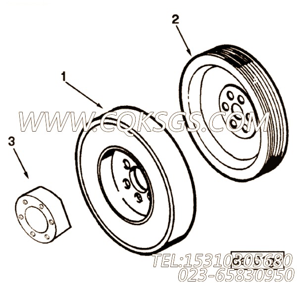 【曲轴适配器】康明斯CUMMINS柴油机的3036052 曲轴适配器