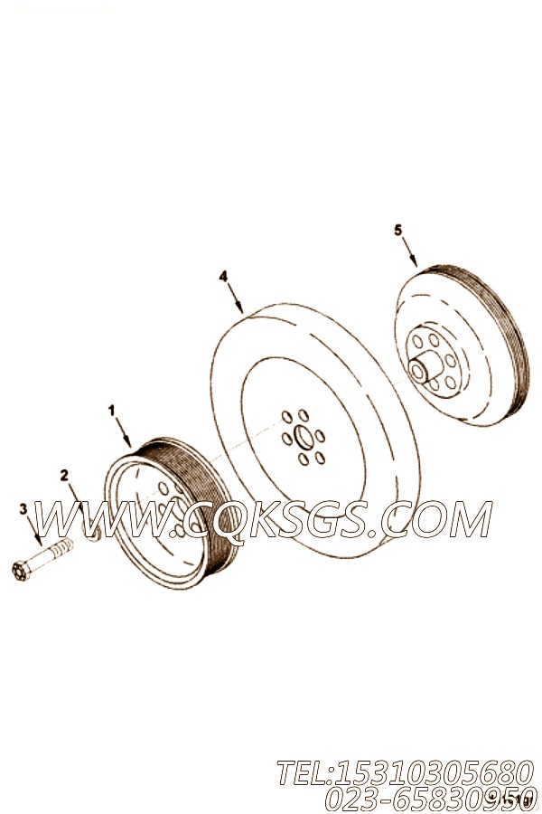 【曲轴皮带轮】康明斯CUMMINS柴油机的3084031 曲轴皮带轮