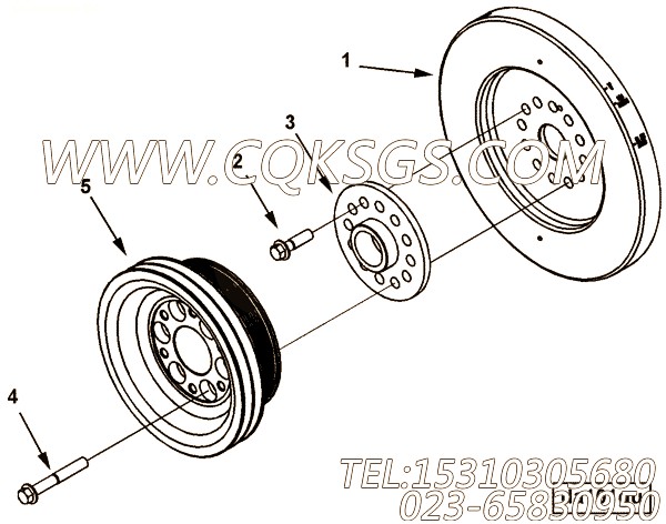 【曲轴皮带轮】康明斯CUMMINS柴油机的3681072 曲轴皮带轮