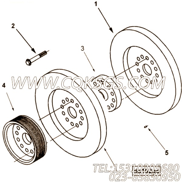 【六角头螺栓】康明斯CUMMINS柴油机的3681583 六角头螺栓