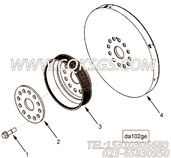 【曲轴皮带轮】康明斯CUMMINS柴油机的3682627 曲轴皮带轮