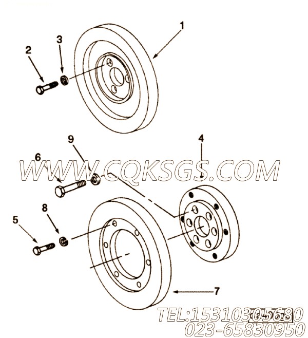 【减振器】康明斯CUMMINS柴油机的218755 减振器