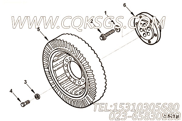 【曲轴法兰】康明斯CUMMINS柴油机的213358 曲轴法兰