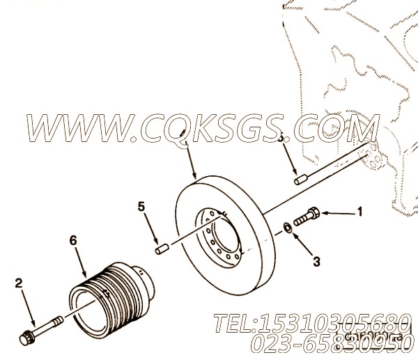 用于进口QST30发动机减振器