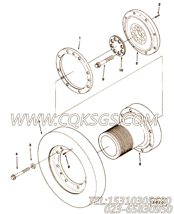 【六角法兰六角螺钉】康明斯CUMMINS柴油机的3033630 六角法兰六角螺钉
