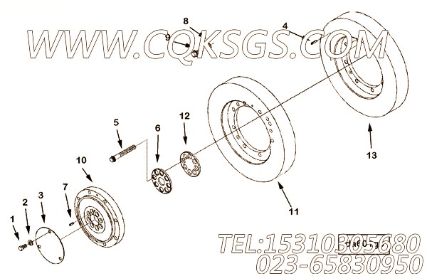 3033626平垫圈,用于康明斯KT38-G-550KW柴油发动机减振器组,【动力电】配件