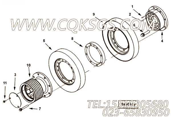 【曲轴皮带轮】康明斯CUMMINS柴油机的4000696 曲轴皮带轮