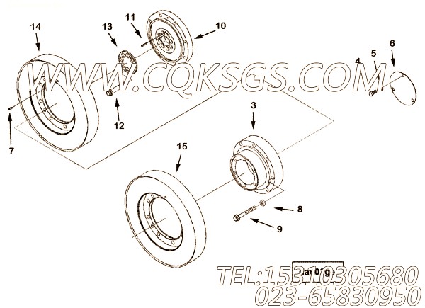 【减振器】康明斯CUMMINS柴油机的3628649 减振器