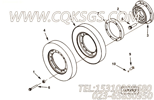 用于进口QSK45柴油机减振器