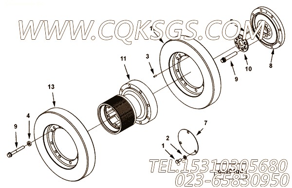 用于进口QSK50发动机减振器