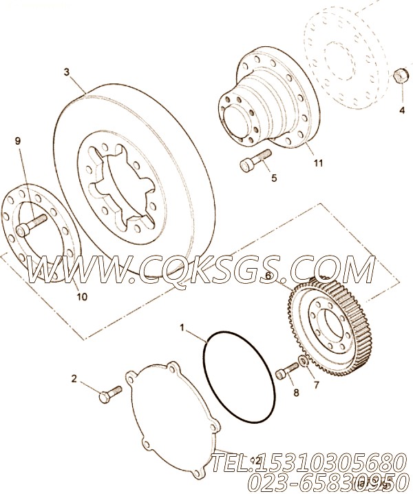 【振动总成减振器】康明斯CUMMINS柴油机的4012177 振动总成减振器