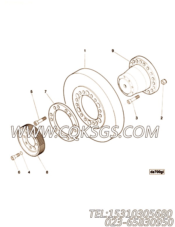 【曲轴法兰】康明斯CUMMINS柴油机的4013123 曲轴法兰