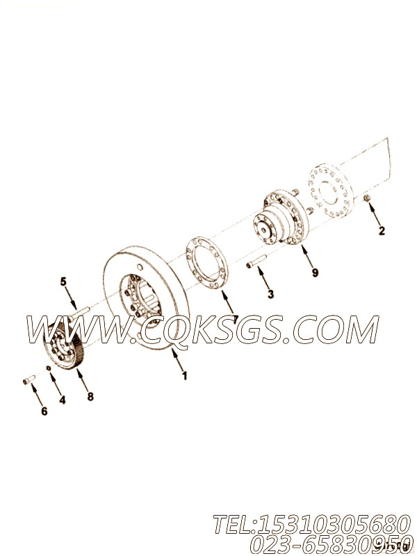 【减振器】康明斯CUMMINS柴油机的4014153 减振器