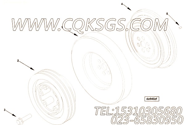 【曲轴法兰】康明斯CUMMINS柴油机的4890756 曲轴法兰