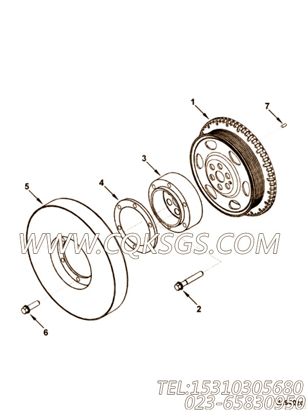 【曲轴皮带轮】康明斯CUMMINS柴油机的3954181 曲轴皮带轮