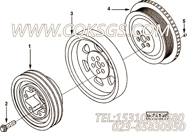 【减振器】康明斯CUMMINS柴油机的4890755 减振器