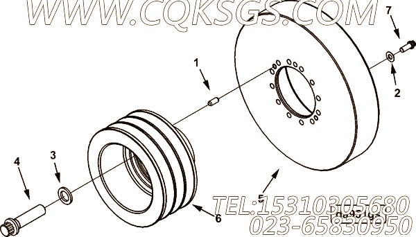 【六角头螺栓】康明斯CUMMINS柴油机的4095548 六角头螺栓