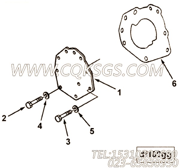 【机油水泵垫片】康明斯CUMMINS柴油机的3254187 机油水泵垫片