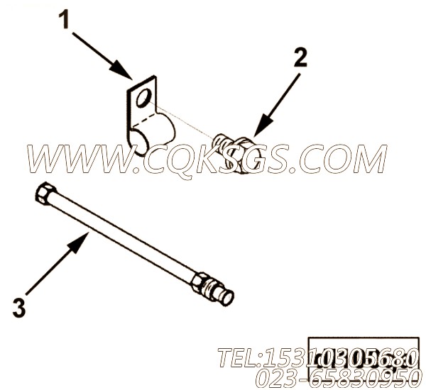 【发动机LD180 30的机油标尺组】 康明斯六角法兰面螺栓,参数及图片