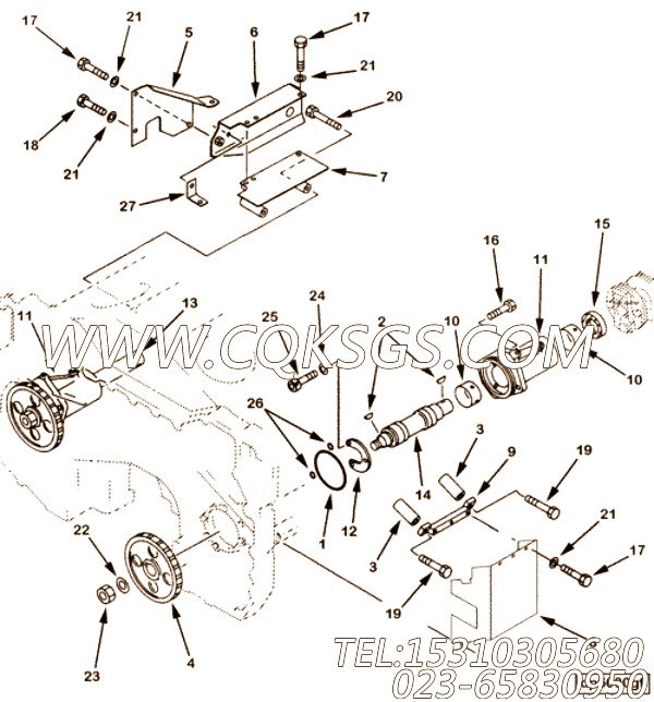 【配件传动轴】康明斯CUMMINS柴油机的3093302 配件传动轴
