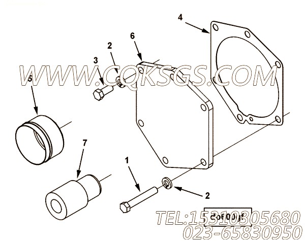 【盖板】康明斯CUMMINS柴油机的3637037 盖板