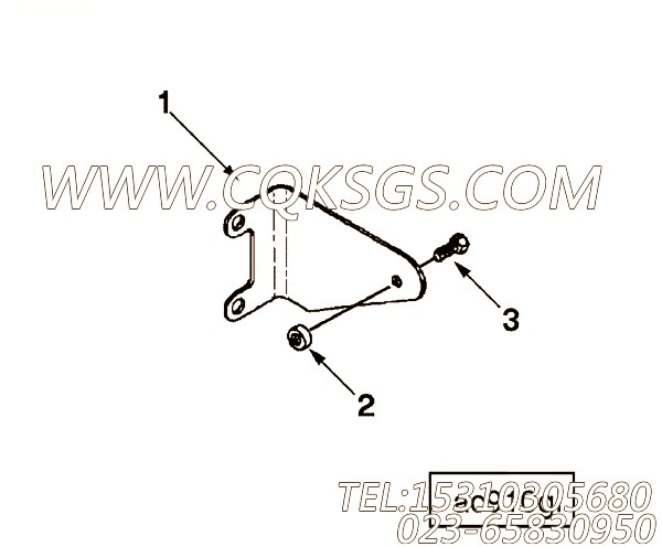 【管支撑】康明斯CUMMINS柴油机的3283584 管支撑