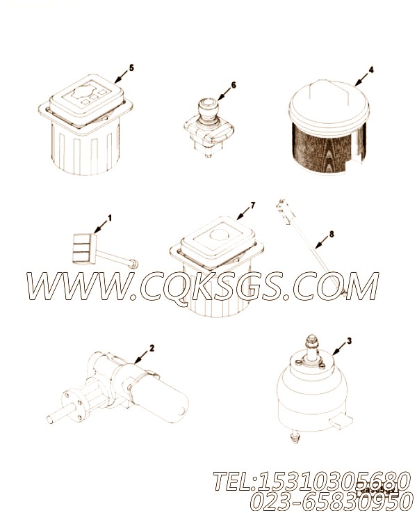 【急停 开关】康明斯CUMMINS柴油机的5265897 急停 开关