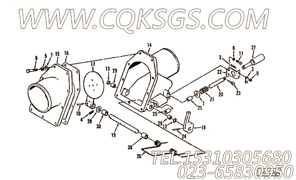 【空气控制阀轴】康明斯CUMMINS柴油机的218948 空气控制阀轴