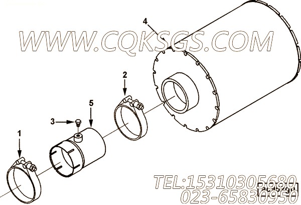 【空气管】康明斯CUMMINS柴油机的4058147 空气管