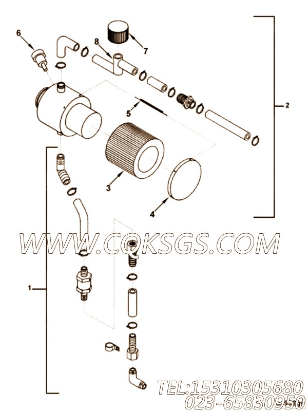 【空气净化器】康明斯CUMMINS柴油机的3866586 空气净化器