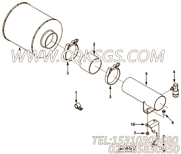 【进气口管】康明斯CUMMINS柴油机的3973004 进气口管