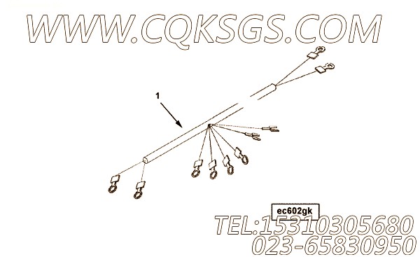 3393519导线,用于康明斯KTA38-M1动力导线组,【船用主机】配件