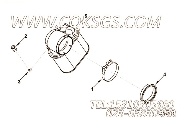 【空气滤清器总成套件】康明斯CUMMINS柴油机的4089303 空气滤清器总成套件
