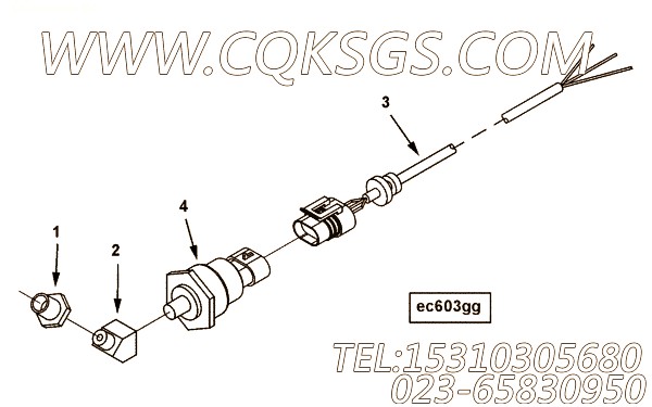 206668弯接头,用于康明斯KTA19-G3动力传感器管件组,【动力电】配件