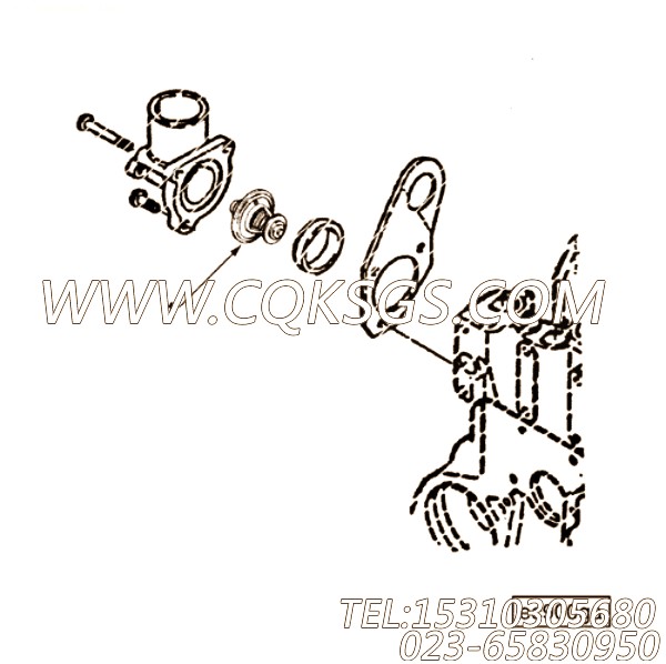 【节温器】康明斯CUMMINS柴油机的3915908 节温器