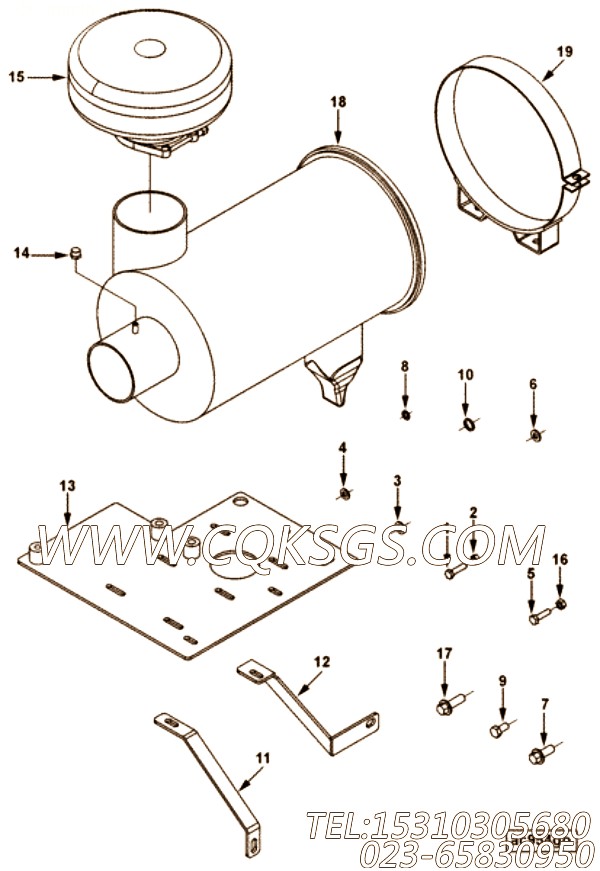 3883245六角螺母,用于康明斯M11-C310动力加油口位置及手孔盖组,【摊铺机】配件