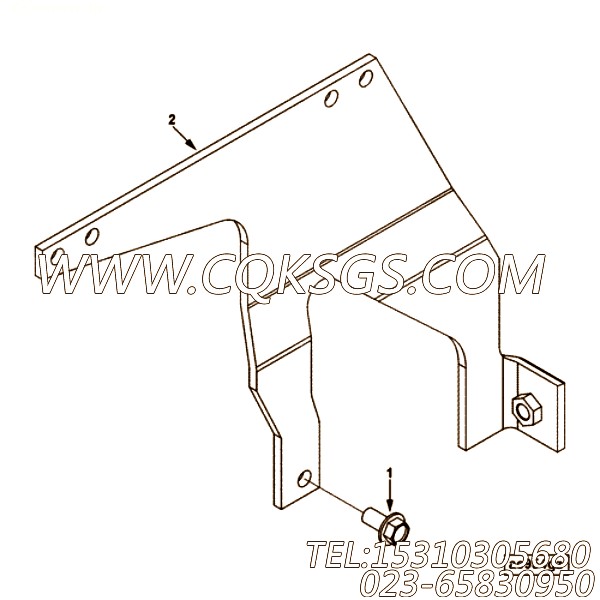 【空气净化器支架】康明斯CUMMINS柴油机的4982483 空气净化器支架