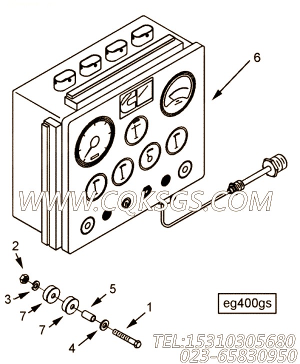 3034858隔套,用于康明斯KTA19-G4主机热交换器组,【发电机组】配件