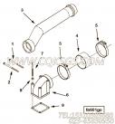 【排气口管】康明斯CUMMINS柴油机的3627878 排气口管