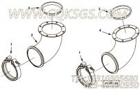 【排气口连接】康明斯CUMMINS柴油机的4017637 排气口连接