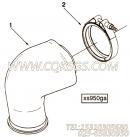 【排气口管】康明斯CUMMINS柴油机的3626235 排气口管